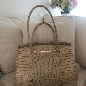 Brahmin 🐊 Joan Tote Melbourne in Limestone